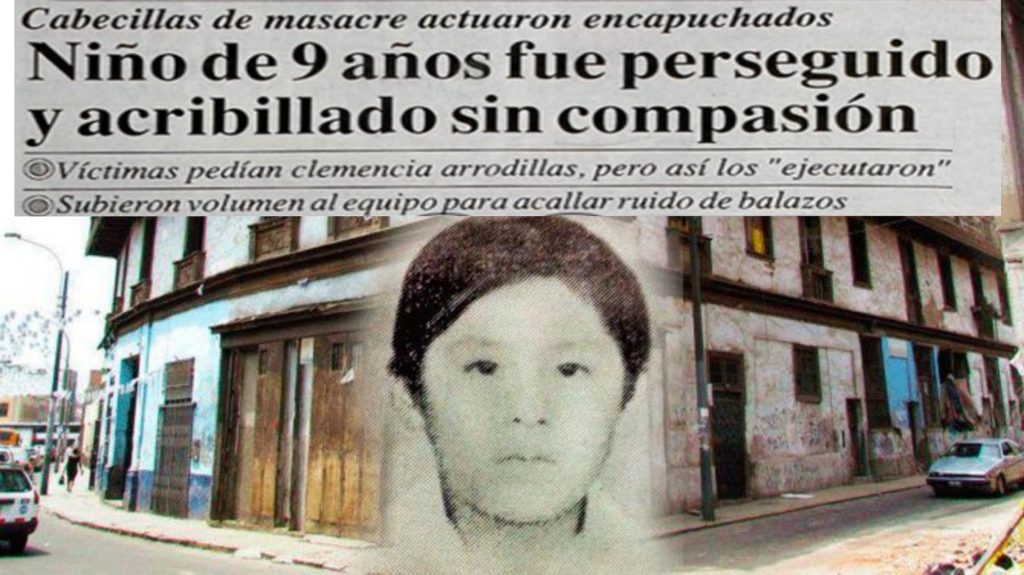 Barrios Altos
1991
Quince personas fueron a una pollada. Nunca volvieron. Un escuadrón del Estado, el Grupo Colina, entró y disparó sin preguntar. Creían que eran terroristas. No lo eran. Murió hasta un niño de 9 años.